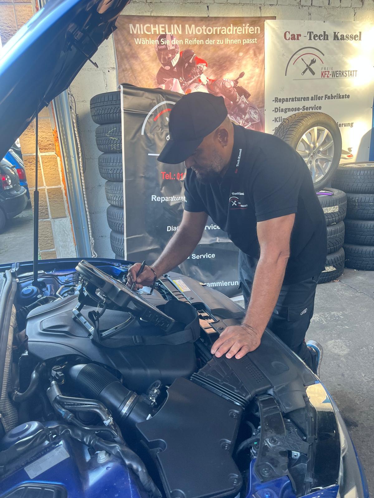 Auto repair shop interior